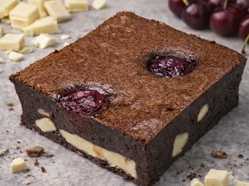 Cherry & White Brownie